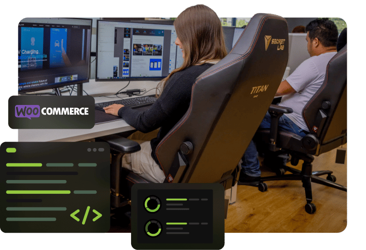 Working on a Woocommerce Development jobcard from office photoshoot.