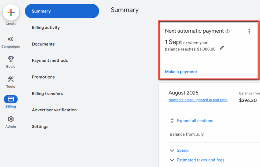 google ads charge image