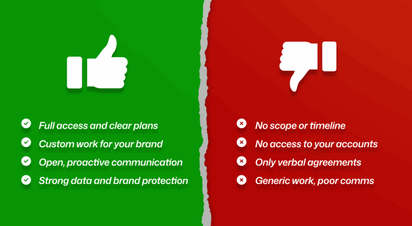 web team good bad asset