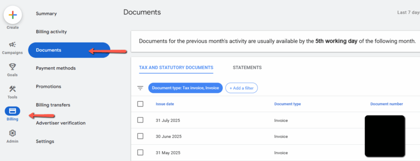 Google Ads Tax Purpose Image